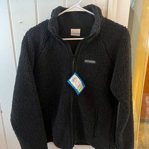 Columbia Women's Black Sherpa Full Zip-up Jacket - New With Tags, Size XS